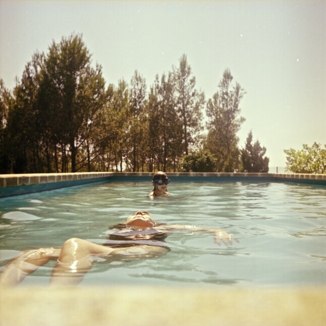 in the pool